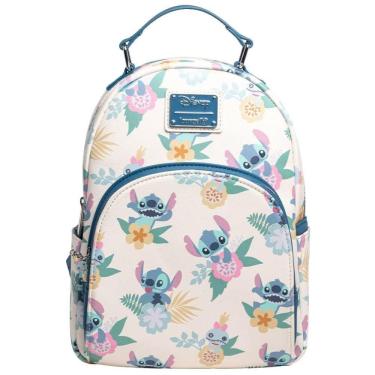 Imagem de Mochila Lilo Hawaiian Flowers AOP com Estampa de Stitch e Scrump para Adultos e Crianças, Loungefly
