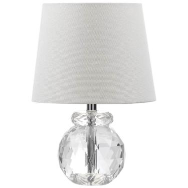 Imagem de Abajur Luminária de Mesa, Estilo Moderno com 33 cm de Altura para Quarto, Sala de Estar e Escritório, 110V 9W, Safavieh, Transparente