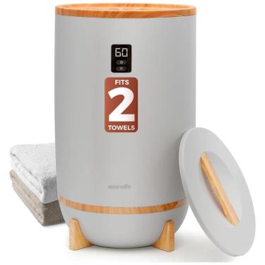 Imagem de Aquecedor de Toalha Elétrico para Até 2 Toalhas ou Roupões, com Desligamento Automático e Temporizador Embutido, 500W 110V