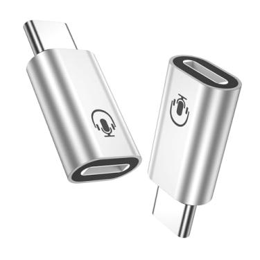 Imagem de Fidioto Pacote com 2 adaptadores de áudio USB C para iPhone (não suporta transferência de dados e carregamento), adaptador de fone de ouvido USB C macho para fêmea para iPhone 16/iPad Pro/iMac Pro