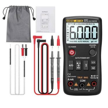 Imagem de Multímetro Digital Profissional ANENG AN113B com Medição de Temperatur