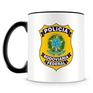 Imagem de Caneca de Porcelana da Polícia Rodoviária Federal - 325ml - Amo Caneca