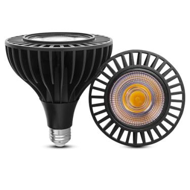 Imagem de Lâmpada LED PAR 38 regulável 3000K branco suave 2500 lúmens, equivalente a 200 W, base E26 de 120 V, foco de ângulo de feixe de 38 graus, 1 pacote