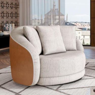 Imagem de Poltrona Seraphina Base Giratória - Élpis Móveis - Molufan, Marrom