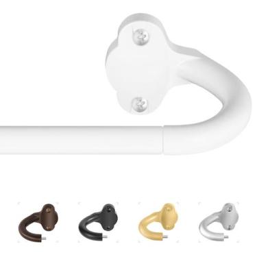 Imagem de Vareta de cortina TVWOO White Wrap Around 5/8 Small Blackout 28-60 pol