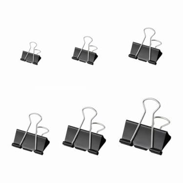 Imagem de Grampos de papel para fichário, tamanhos variados, 18 unidades, 6 tamanhos em um pacote