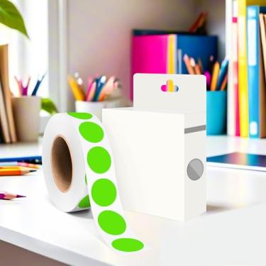 Imagem de Etiquetas adesivas circulares de 9,5 cm, adesivo verde claro, 1000 adesivos adesivos redondos com codificação de cores, etiquetas de bolinhas para escritório, casa