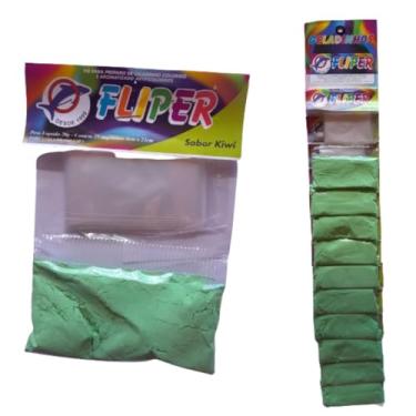 Imagem de Kit geladinho fliper cremoso 1 cartela 10 com unidades kiwi