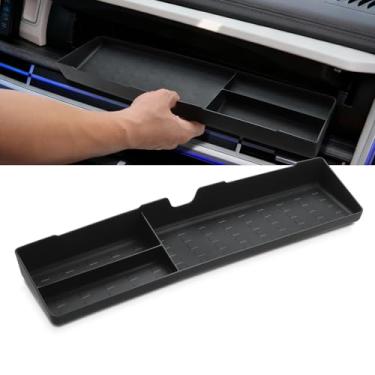 Imagem de auovo Compartimento de luva compatível com Hyundai Santa Fe 2024-2025 Accessories Co Pilot Caixa de gaveta de armazenamento banco dianteiro organizador de passageiros preto TPE interior