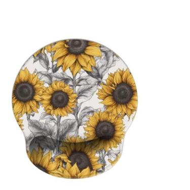 Imagem de Mouse pad com suporte de pulso de silicone 250x220x23mm antiderrapante