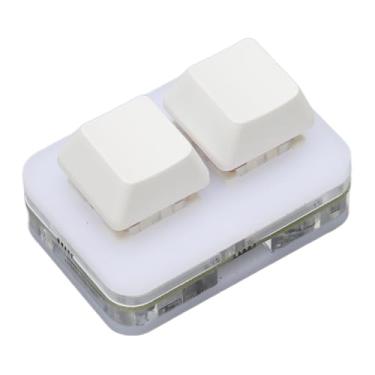 Imagem de Mini teclado USB de 2 teclas, suporta programação macro função de memória Hot Swap do teclado compacto para OS X para tablets (branco)