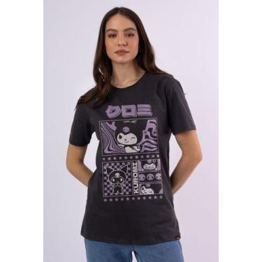 Imagem de Camiseta Hello Kitty Kuromi - Piticas, 8, Chumbo, Feminino