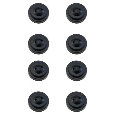 Imagem de DGZZI 8 peças de plástico preto redondo 2 furos base mini bandeira de mesa 2,48 polegadas suporte adequado para reuniões/sala de hóspedes, festa de aniversário, escola dança