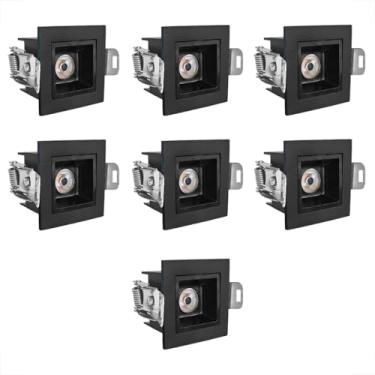 Imagem de 7 Mini Spot Downlight Led Embutido Quadrado 3000k Bet54
