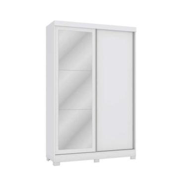 Imagem de Guarda Roupa Solteiro 2 Portas de Correr e 2 Gavetas c/Espelho e Pés N