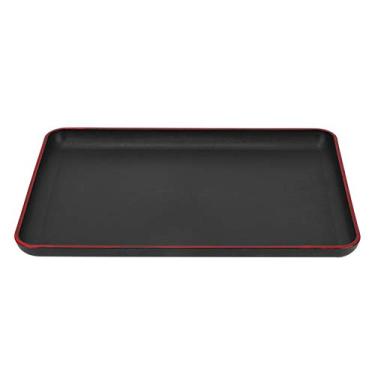 Imagem de Bandeja retangular simples e elegante de melamina para servir alimentos em grãos, prática, pratos de café da manhã, para buffet, restaurantes, escolas, cantinas de fábrica