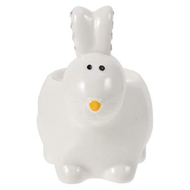 Imagem de Suporte de copo de ovo em forma de coelho com desenho animado fofo copo de cerâmica prato bandeja de ovo cozido suporte de ovo de porcelana suporte de ovo pratos de jantar
