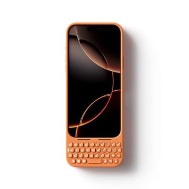 Imagem de Akko Teclado MetaKey para iPhone 17 Pro Max Maximize Screen Space Keyboard Case para digitação precisa, laranja cósmico