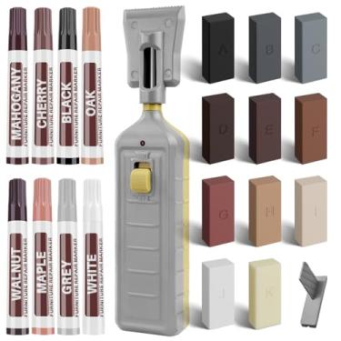 Imagem de Kit de reparo de piso de madeira – Marcadores de retoque de móveis de cera de piso de madeira de 11 cores, kit de reparo de linóleo cobre arranhões, rachaduras, manchas para porta de madeira, piso
