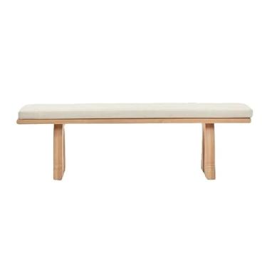 Imagem de uhyOHF Banco para os pés, banco de madeira maciça, banco simples de madeira de freixo para cama, banco de sofá, banco de mudança de pé (