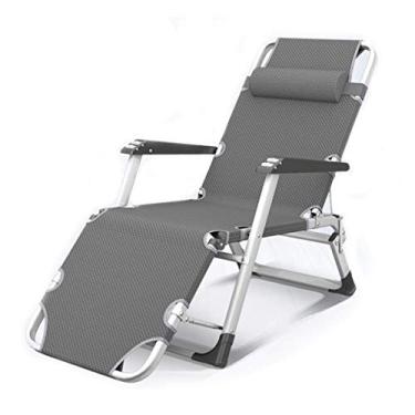 Imagem de YYBOES Espreguiçadeiras, cadeiras dobráveis resistentes, espreguiçadeiras reclináveis à prova d'água e ajustáveis para praia, pátio, jardim, acampamento, uso ao ar livre, escritório