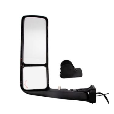 Imagem de Conjunto de espelho de porta cromado adequado para Truck International LT625 2017+ Aquecido por energia com luz de sinal LED e CB, sensor de temperatura lado esquerdo do motorista LH