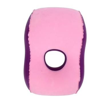 Imagem de Luocute Travesseiro de Viagem Inflável, InflaçãO Em 18-30 Segundos Com Bomba de Ar Embutida Suporte Ergonômico Em Forma de O para Pescoço Leve e Portátil para Carro de Escritório, Avião (PURPLE)