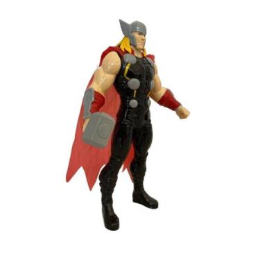 Imagem de Boneco do Thor 22cm  Herói dos Vingadores com Martelo Mjölnir - ALLLSE