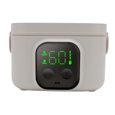 Imagem de ZJchao Lancheira Elétrica Portátil 500ml 25W 7 Engrenagens Cronometragem Aquecedor de Alimentos Sem Fio Recipiente de Almoço Com Forro de Aço Inoxidável 304 para Escritório de Viagens