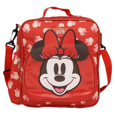 Imagem de Zonacriativa - Mochila Lancheira Minnie Mouse Disney | Compartimento principal térmico, alça transversal removível e bolso para garrafa | Lanches frescos]
