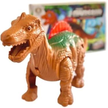 Imagem de Dinossauro de brinquedo, com luzes e sons realistas, 23cm, feroz.
