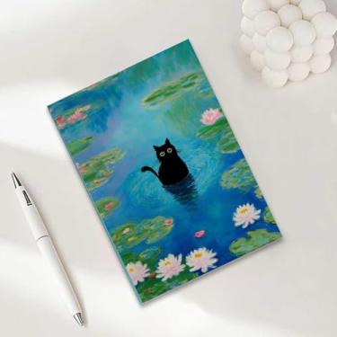 Imagem de Caderno de gato, caderno A5 para anotações de escritório, agenda de 21 x 14,7 cm, agenda de viagem, presentes para amantes de gatos-20