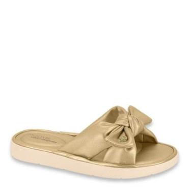 Imagem de Chinelo Slide Modare Ultraconforto Ortopedico Laço 7208.101 - Dourado - 34-Feminino