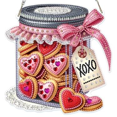 Imagem de GHHKUD Kit de pendurar arte de diamante para adultos, kit de decoração de diamante de dupla face, para adultos, enfeites de acrílico de formato especial, pingentes para janela, casa, jardim, parede