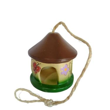 Imagem de Casa De Passarinho Em Cerâmica Decoração Jardim Pássaro - RD Store