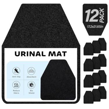 Imagem de Tapetes de mictório masculinos para banheiro, almofadas de salpicos de mictório para banheiro masculino, antiderrapante absorção de água desodorização tapete de chão lavável descartável grande 43 cm x