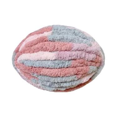 Imagem de Fio Grosso Multicolorido 250g Macio E Quente Para Tricô, Crochê, Cober