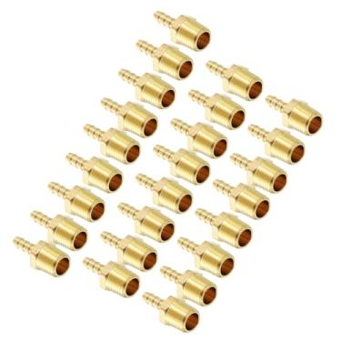 Imagem de Kozelo Pacote com 25 acessórios de mangueira de latão Farpas de mangueira de 5/40.6 cm para conexões macho NPT de 3/20.3 cm para máquinas domésticas, banheiras de massagem e sistemas de irrigação