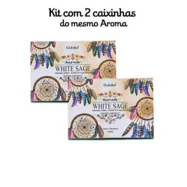 Imagem de KIT C/2 Defumadores Hindu Goloka, Sálvia Branca