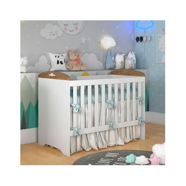 Imagem de Berço Mini Cama Carolina Baby Eloa 3 em 1 com Suporte para Mosquiteiro e 133cm de Largura
