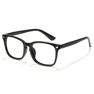 Imagem de Cyxus Óculos De Grau Quadrados Acetato 2024, Femininos E Masculinos, Lentes Transparentes, Com Bloqueio Luz Azul, Para Computador