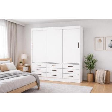 Imagem de Guarda Roupa 9 Gavetas 3 Portas Sunset-Grand Line