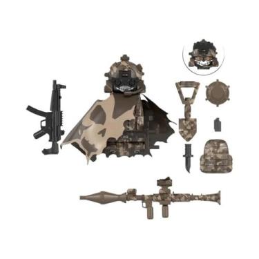 Imagem de Soldados Militares Com Armas Pesadas E Acessórios, Blocos De Montar, F