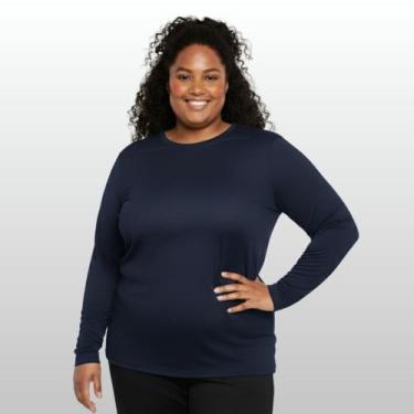 Imagem de Camisa Térmica Feminina Plus Size Manga Longa Proteção UV 50+ Frio e C