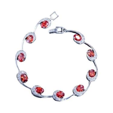 Imagem de Pulseira Elegante De Cristal E Pedras Preciosas Para Mulheres, Joia Ch