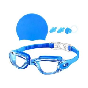 Imagem de Óculos De Natação Antiembaçantes Com Proteção UV, Touca De Silicone, C
