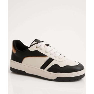 Imagem de Tênis Casual Feminino Recorte Moleca Off White-87109, Off white, 37