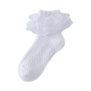 Imagem de Meias De Algodão Com Renda Para Meninas, Tutu, Primavera E Outono, Mei