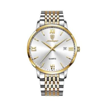 Imagem de Relógio De Pulso Masculino À Prova d'Água Em Aço Inoxidável Quartz POE