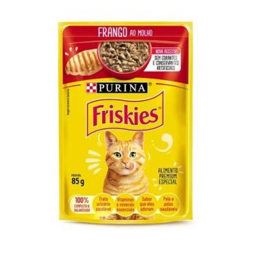 Imagem de Ração Úmida Friskies Gatos Sabor Frango ao Molho 85g - Purina